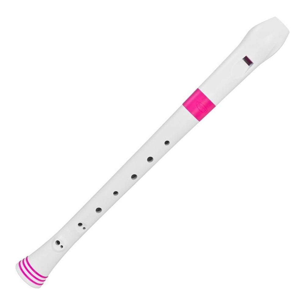 Nuvo Soprano Recorder (Baroque or German Fingering) - White/Pink / German