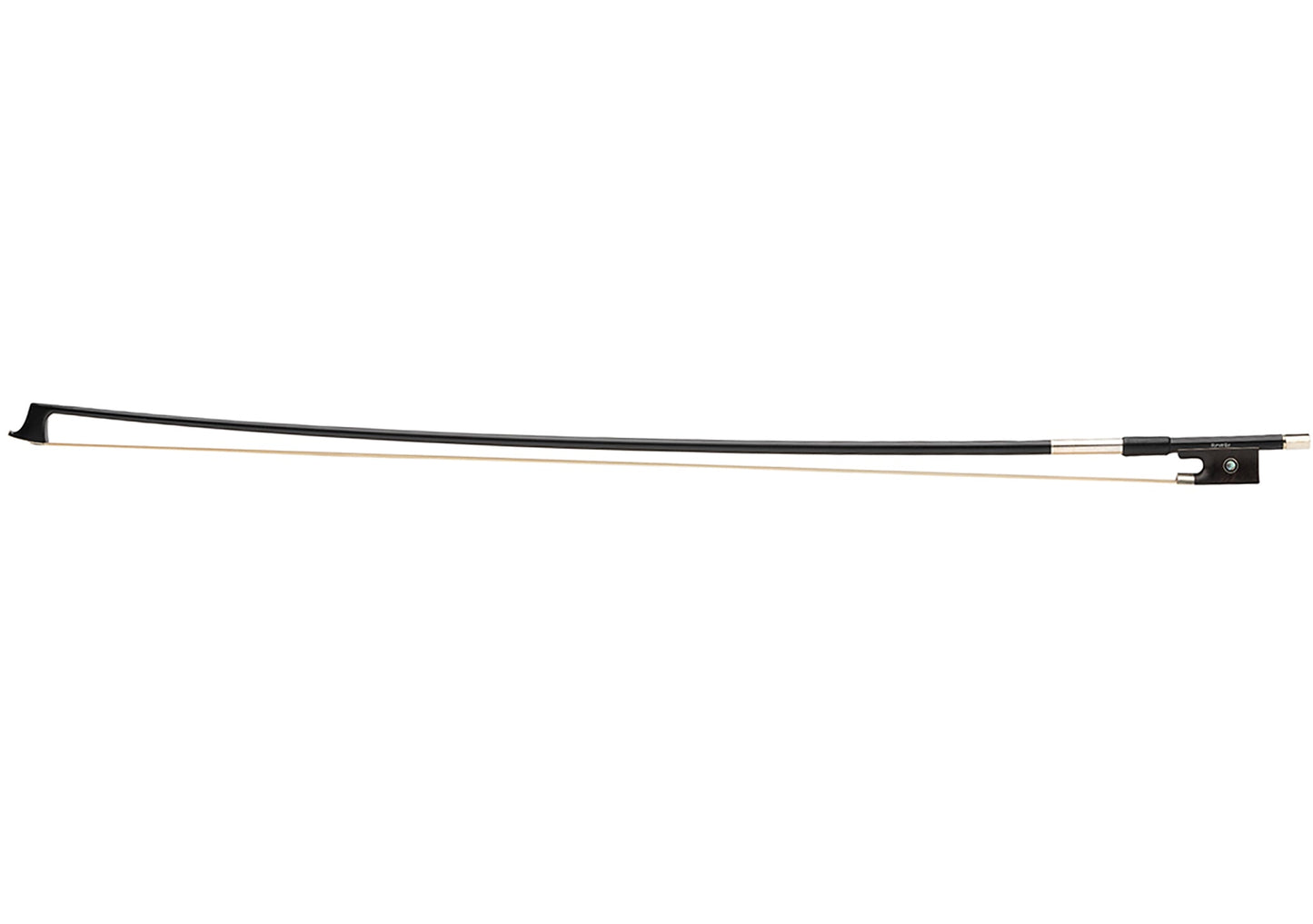 Raven Carbon Fiber Violin Bow for Advancing Students - Matt Black with Nickel Tip and Ebony Nickel Frog (4/4 Size)