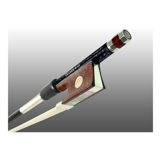 Glasser Braided Carbon Fiber (BCF) Violin Bow (Octagonal, Snakewood Frog)