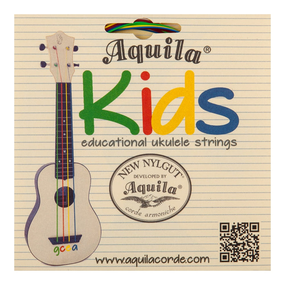 Aquila Kids Ukulele String Set (Colour-Coded Notes)