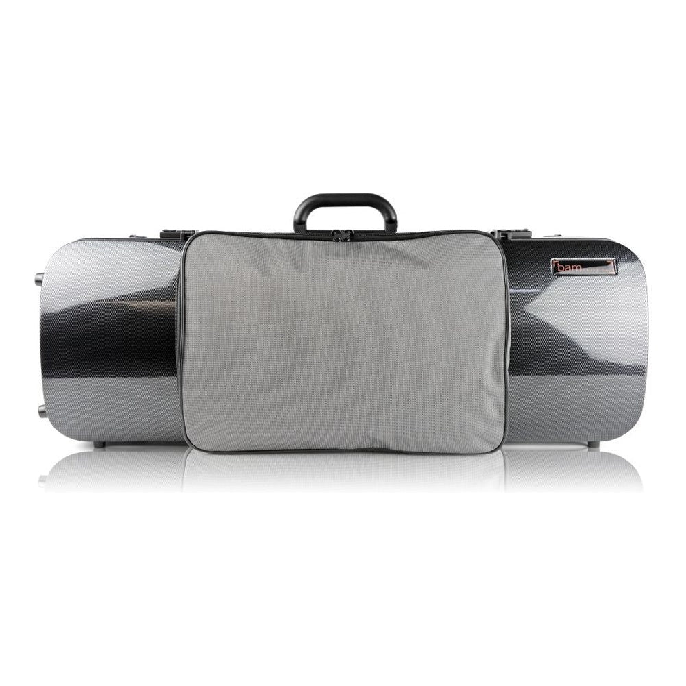 Bam Hightech Oblong Viola Case Compact Size (With or Without Pocket) - With pocket / Black Carbon