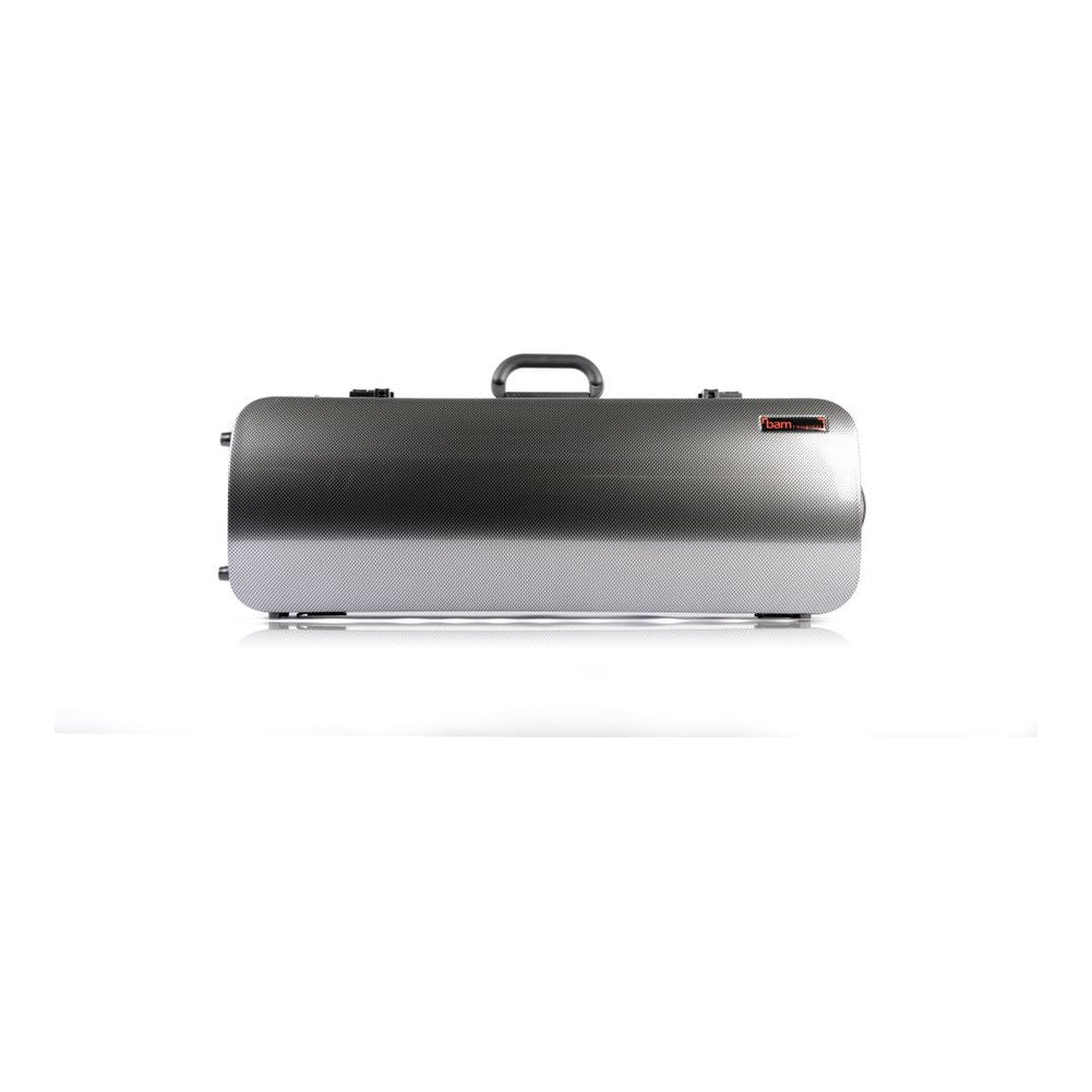 Bam Hightech Oblong Viola Case Compact Size (With or Without Pocket) - Without pocket / Silver Carbon