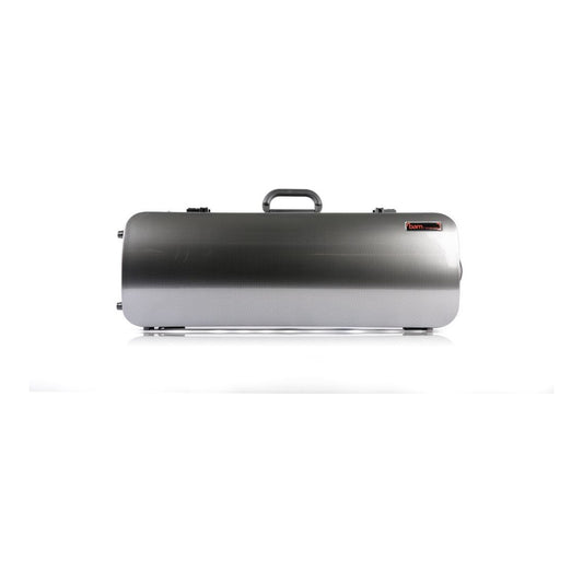 Bam Hightech Oblong Viola Case Compact Size (With or Without Pocket) - Without pocket / Silver Carbon
