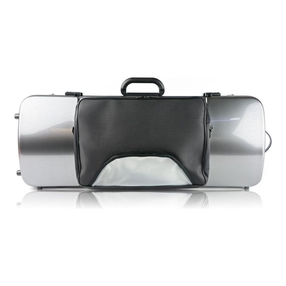 Bam Hightech Oblong Viola Case (With or Without Pocket) - With pocket / Silver Carbon