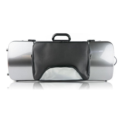 Bam Hightech Oblong Viola Case (With or Without Pocket) - With pocket / Silver Carbon