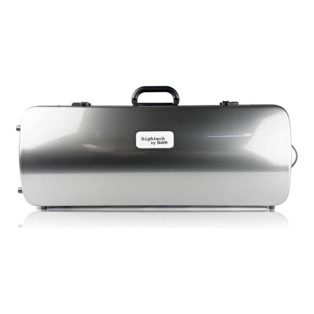Bam Hightech Oblong Viola Case (With or Without Pocket) - Without pocket / Silver Carbon