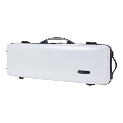 Bam Ice Supreme Hightech Oblong Violin Case (High Resilience Foam) - White - Black Version