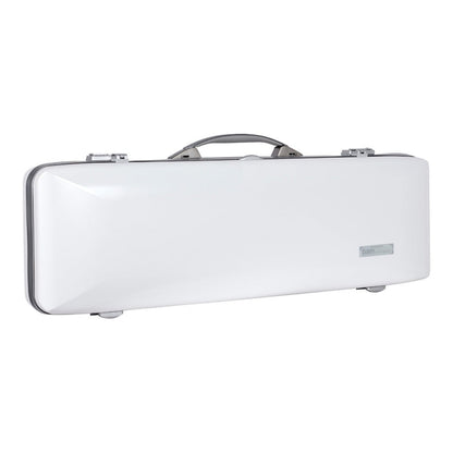 Bam Ice Supreme Hightech Oblong Violin Case (High Resilience Foam) - White - Silver Version