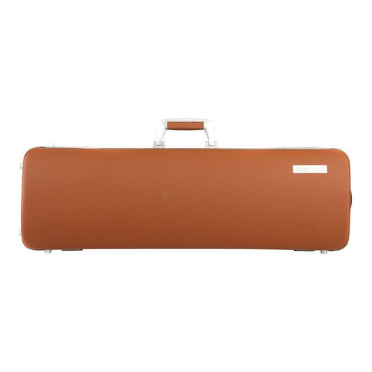 Bam L'Etoile Hightech Oblong Violin Case (Real Leather Top) - Cognac