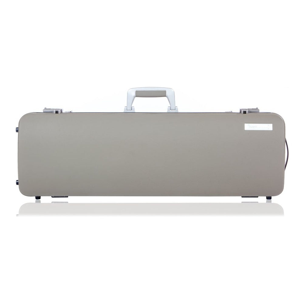 Bam L'Etoile Hightech Oblong Violin Case (Real Leather Top) - Mud Grey