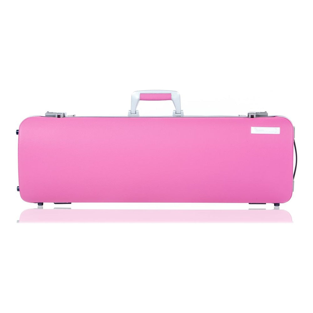 Bam L'Etoile Hightech Oblong Violin Case (Real Leather Top) - Pink
