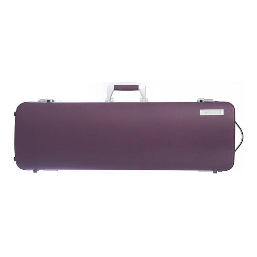 Bam L'Etoile Hightech Oblong Violin Case (Real Leather Top) - Violet