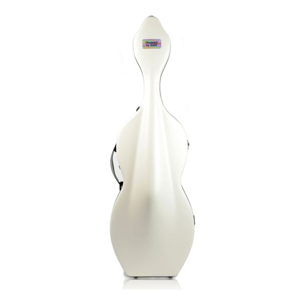 Bam Shamrock Hightech Cello Case (Graffiti Logo) - With wheels / White