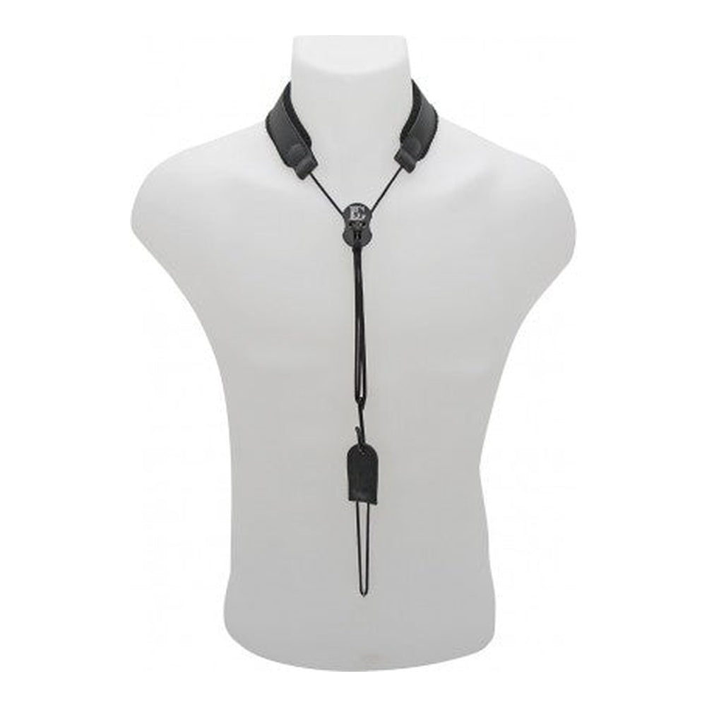 BG France Leather Clarinet Strap (Bb & Bass) - Bass / 1 Metal hook