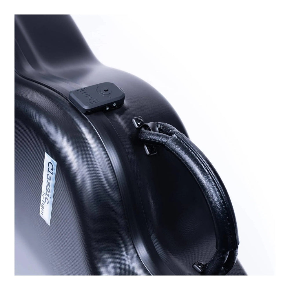 Étui en ABS pour guitare classique Bam Classic – Noir, détail de la poignée et du loquet