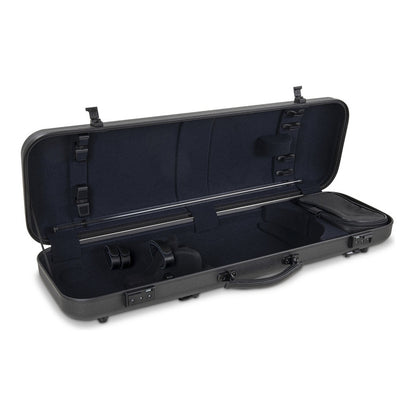 GEWA Étui rectangulaire pour violon AIR Luthier II (Anthracite/noir, Poignée métro)