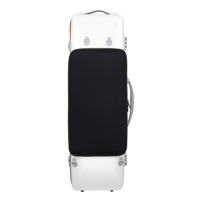 Étui oblong pour violon Bam Graffiti Hightech – Blanc / Orange, dos avec coussin intégré