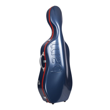 Bam Graffiti Hightech Slim Cello Case – Navy Blue / Red, side view