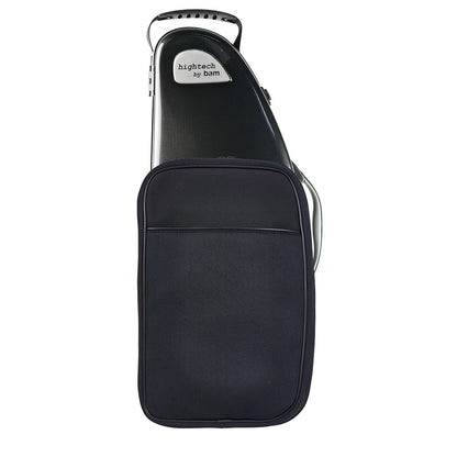 Bam Hightech Alto Saxophone Case – Black Carbon, with the add-on front pocket