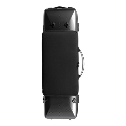 Étui oblong pour violon Bam Hightech – Tweed, dos avec coussin intégré et pochette à partitions