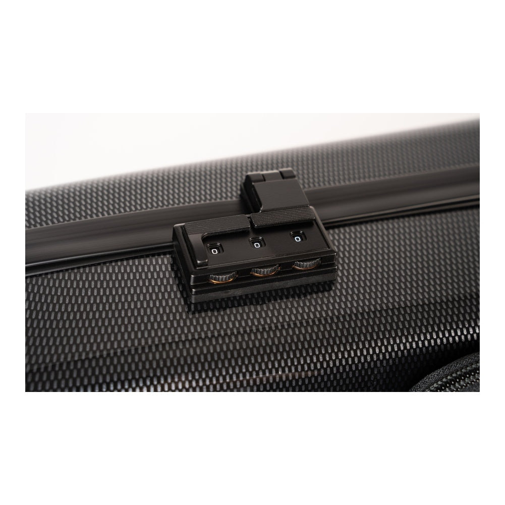 Étui oblong pour violon Bam Hightech – Carbone noir, serrure à combinaison à 3 chiffres