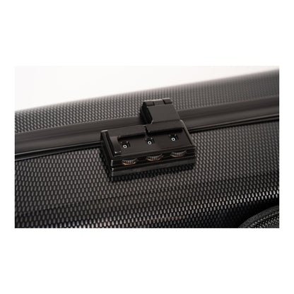 Étui oblong pour violon Bam Hightech – Carbone noir, serrure à combinaison à 3 chiffres