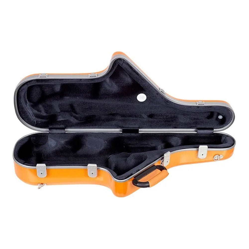 Étui pour saxophone ténor Bam La Défense Cabine – Orange, intérieur ouvert