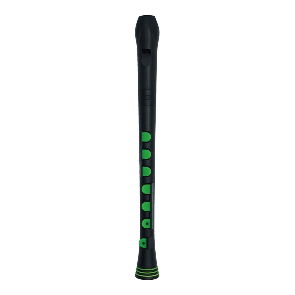 Nuvo Recorder+ Soprano Recorder with Silicone Keys (Baroque or German) - Black/Green / German