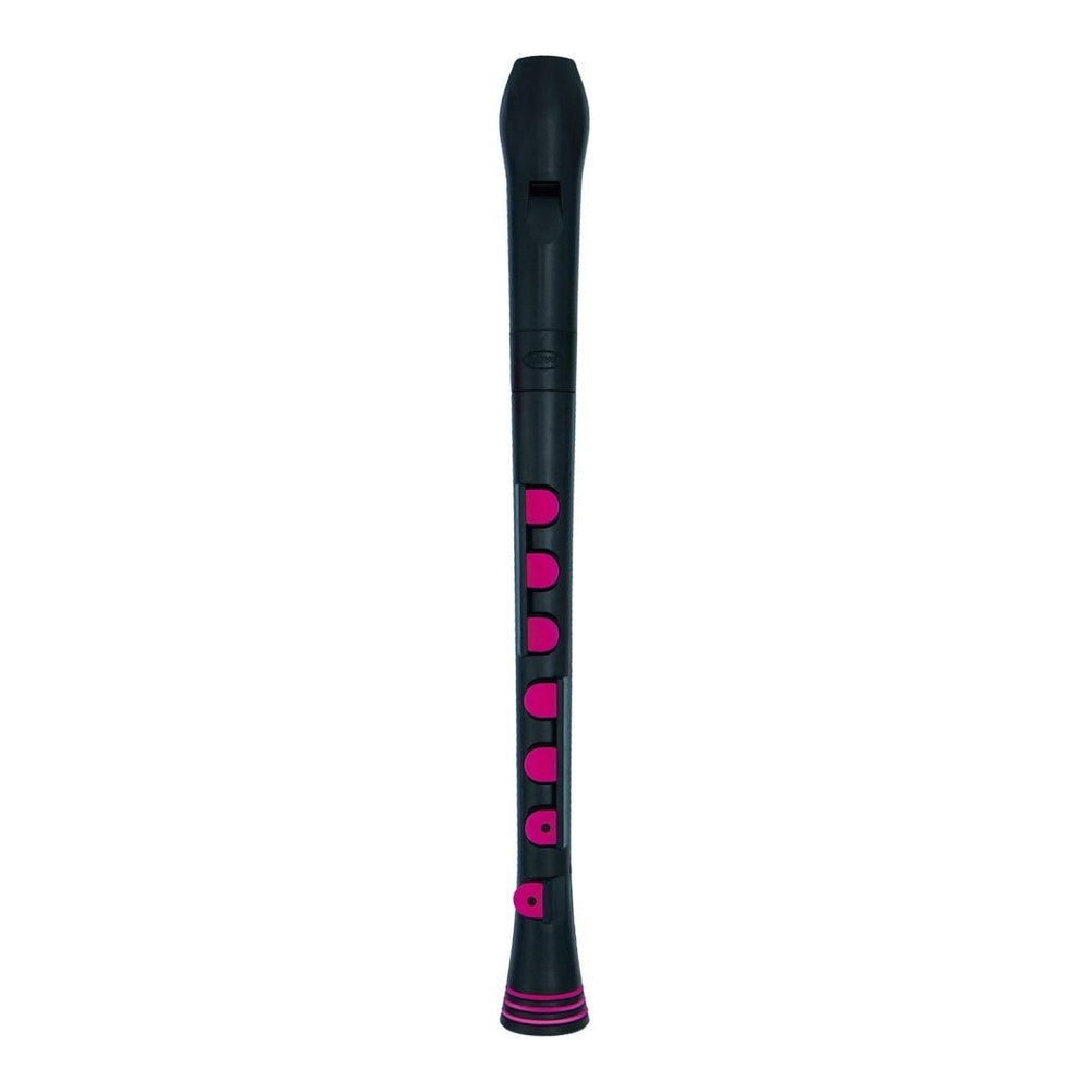 Nuvo Recorder+ Soprano Recorder with Silicone Keys (Baroque or German) - Black/Pink / German