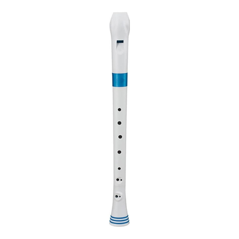 Nuvo Soprano Recorder (Baroque or German Fingering) - White/Blue / German
