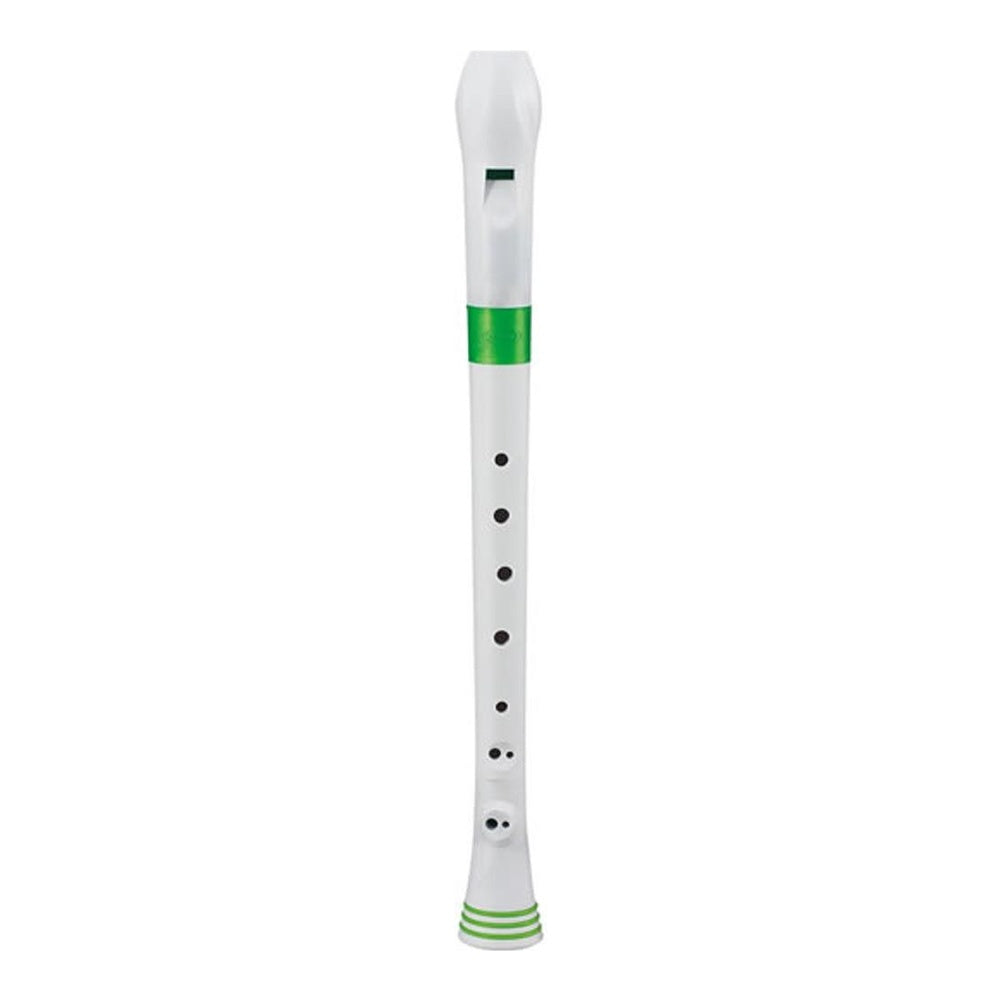Nuvo Soprano Recorder (Baroque or German Fingering) - White/Green / German