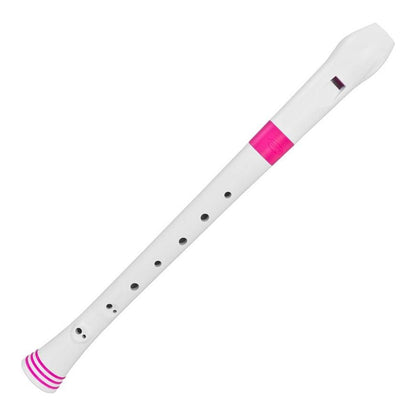 Nuvo Soprano Recorder (Baroque or German Fingering) - White/Pink / German