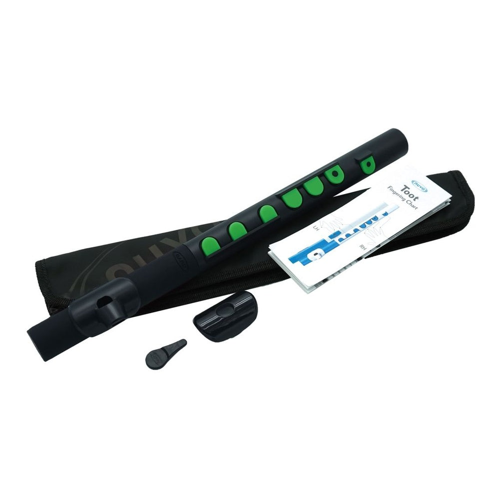Nuvo TooT 2.0 Beginner Flute (Pre-Band Instrument) - Black/Green