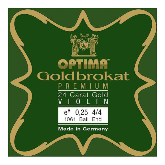 Optima Goldbrokat Premium 24K Gold Violin E String (Ball or Loop End)