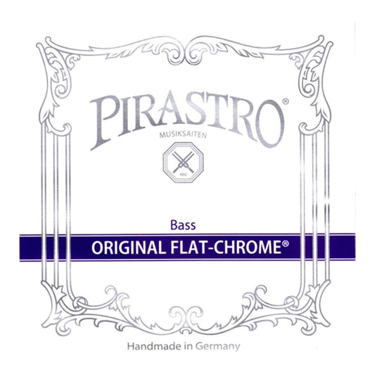 Pirastro Original Flat-Chrome Double Bass String Set (Rope Core Steel)