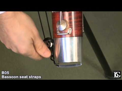 Sangle de siège de basson en cuir (crochet métallique ou capuchon réglable)