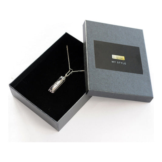 Seydel 1847 Mini Harmonica Necklace (Sterling Silver (925) & Onyx)