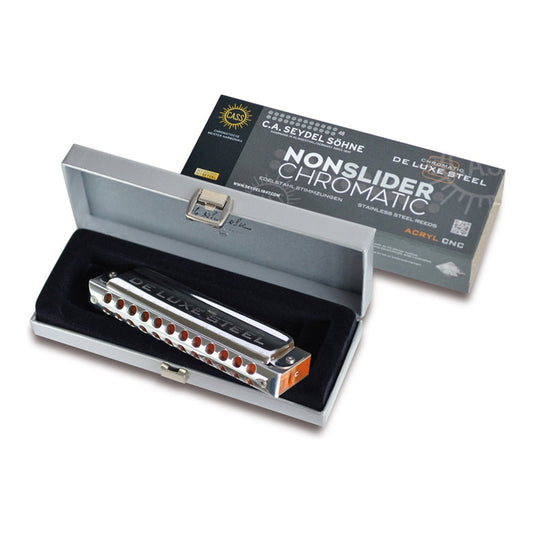 Seydel NonSlider De Luxe Steel Chromatic Harmonica (Valve-Free Design)