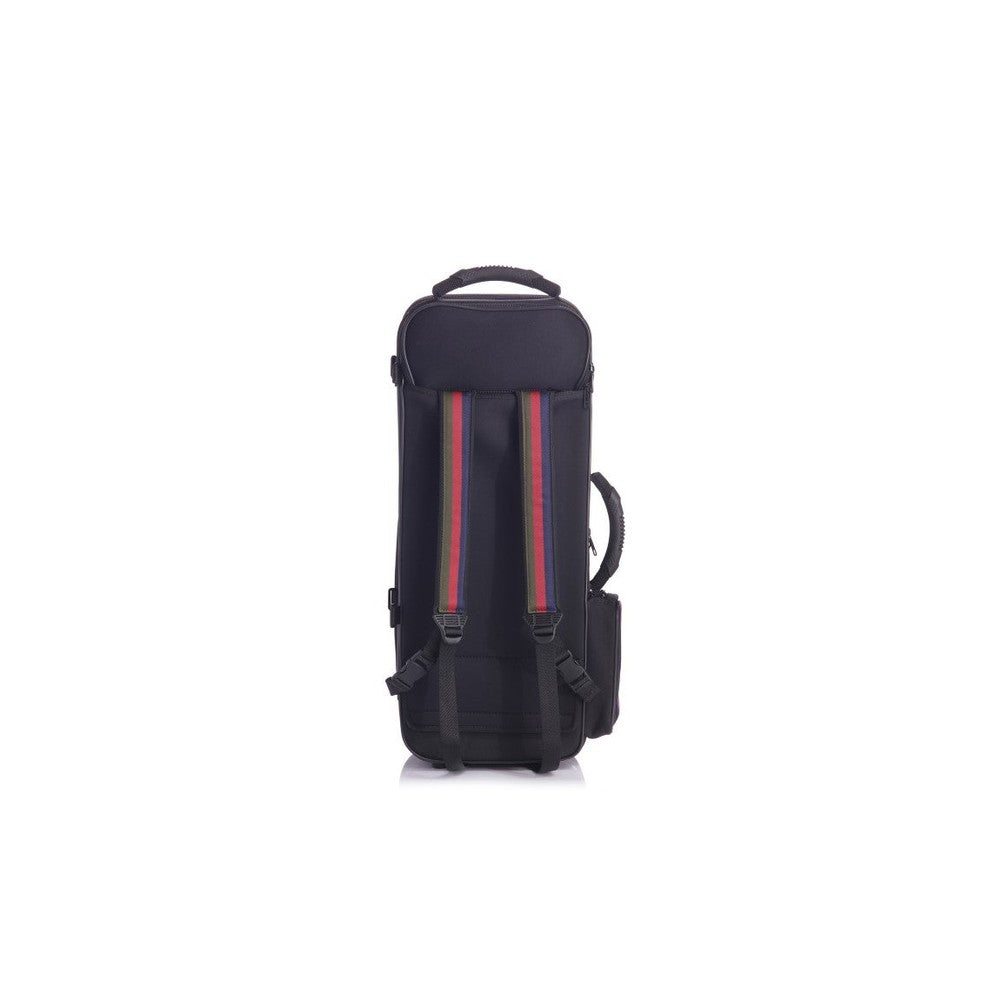 Bam Saint Germain Trekking Alto Saxophone Case – Black, back with backpack straps