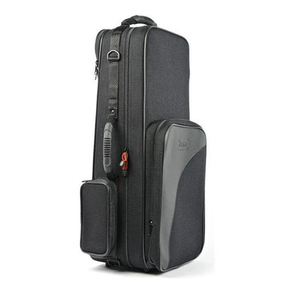 Étui pour saxophone alto Bam Trekking – Noir, côté, avec bandoulière et pochette à accessoires