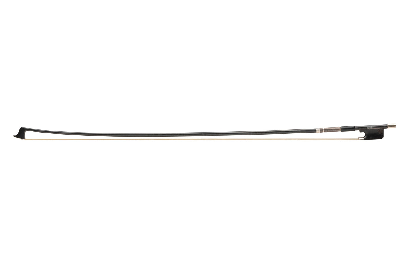 Falcon Professional High-Density Carbon Fiber Viola Bow with Ox Bone Tip, Ebony Silver Frog & Italian Leather Grip (4/4 Size)